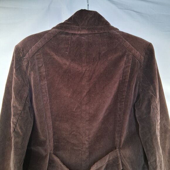 Vintage Esprit  Women's Velvet Brown Double Breasted Blazer Fully Lined Size L - Picture 7 of 12